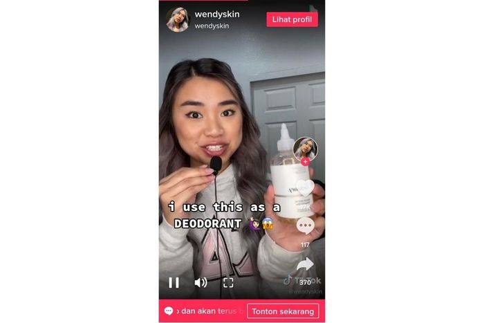 Skincare viral di TikTok: deodoran dari glycolic acid.