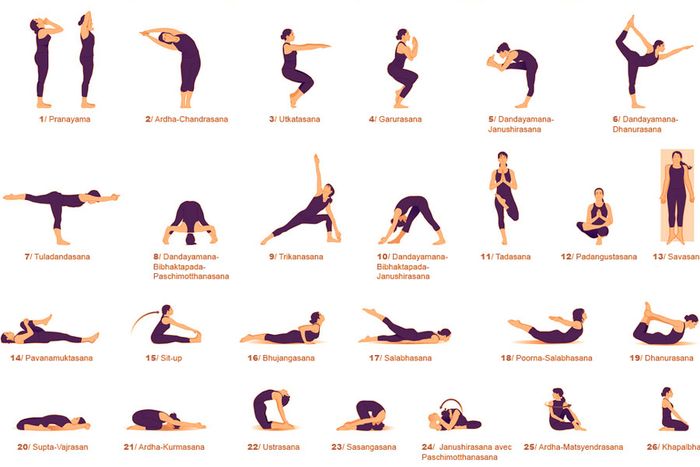Variasi pose hot yoga