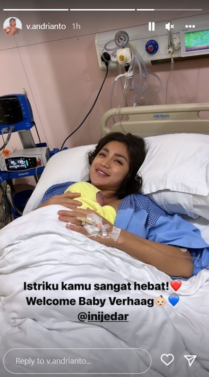 Instagram Vincent Verhaag, Jessica Iskandar telah melahirkan anak kedua