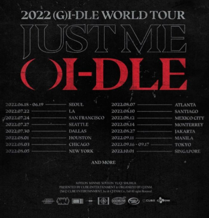 Jadwal tur dunia girlband Kpop (G)I-DLE, salah satunya ke Jakarta, Indonesia.