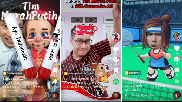 Efek terbaru TikTok untuk meriahkan SEA Games.