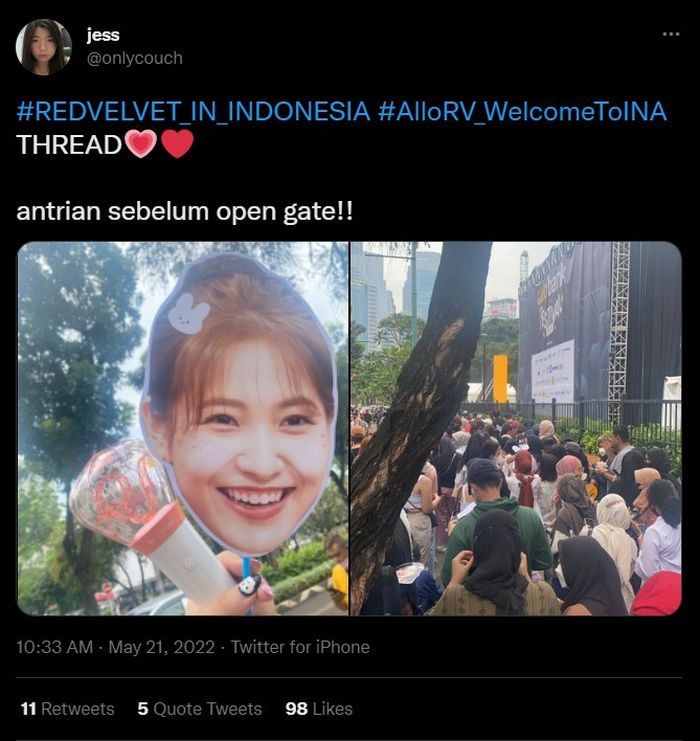 Antrean penonton konser Red Velvet di Istora Senayan