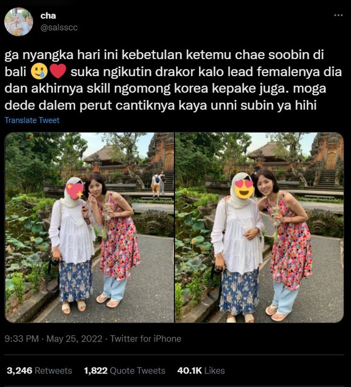 Chae Soo Bin liburan di Bali