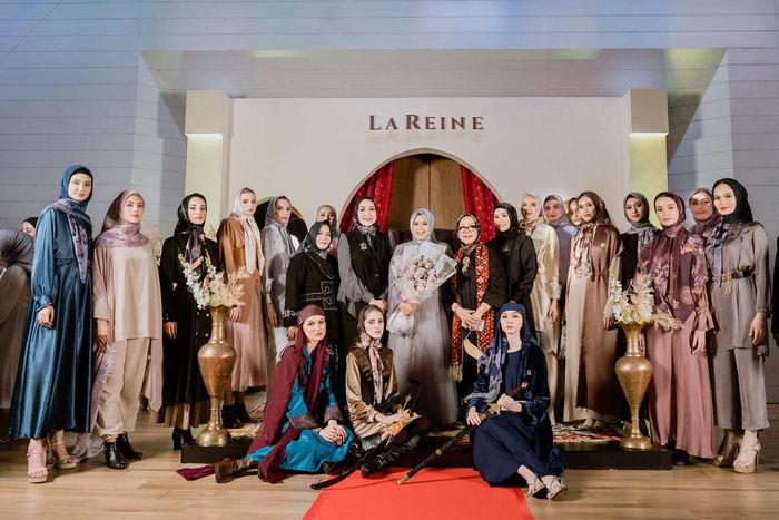 Momen Grand Launching brand hijab lokal LaReine, Senin (21/11/2022).