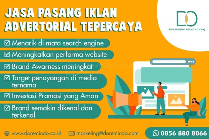 Doremindo melayani jasa pasang iklan advertorial tepercaya di berbagai media ternama.