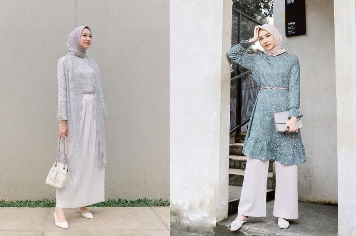 Pakai Hijab Segiempat, Intip Outfit Kondangan Malam Hari ala Selebgram