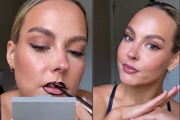 Trik Makeup Viral Di TikTok, Eyeliner Jadi Lip Liner Yang Tahan Lama ...