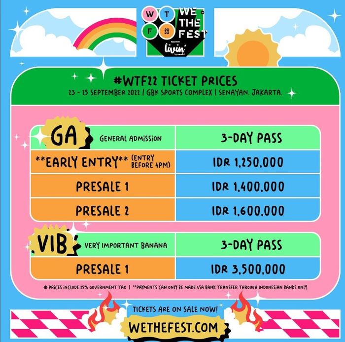 We The Fest Kembali Digelar pada September Mendatang, Segini Harga