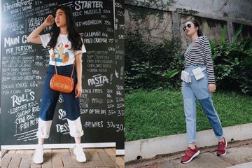 Ide Outfit Two Tone Jeans ala Febby Rastanty, Santai dan Modis ...